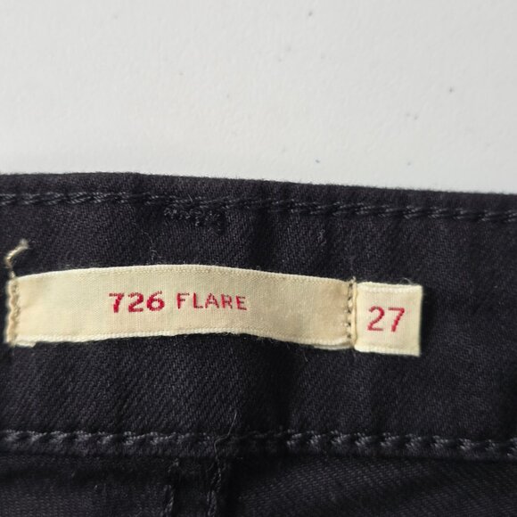NWT Levi's Premium 726 Flare Jeans Retro 70s Black 27 - Picture 5 of 7